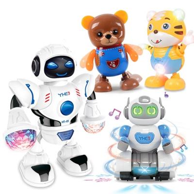 China Toy Amazon Hot Sale New Battery Operated Toys Electric Dancing Music Robot Hyun Dance Robot Kids Toys With Turning Light Music Gift For Children for sale