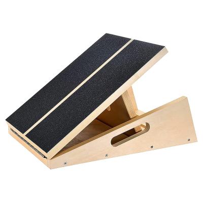 China Home Exercise Slope Calf Stretcher Wood Adjustable Slope Board Fitness Massage For Exercise Equipment for sale