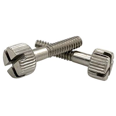 China Pan Wholesale Nickel Plated Stainless Steel Cross Screwfix Screws Groove Knurled Thumb Screw for sale