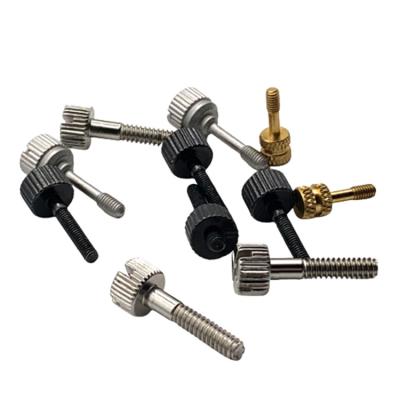 China Pan Knobs Anodized Aluminum Knurled Thumb Screws / Knurled Thumb Screws Thin Type Brass Knurled Thumb Screw for sale