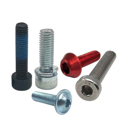 China Wholesale Stainless Steel M2 M3 M5 M6 M8 ISO 4762 / Din912 Plating Color Hex Socket Pan Head Screws Hex Bolts for sale