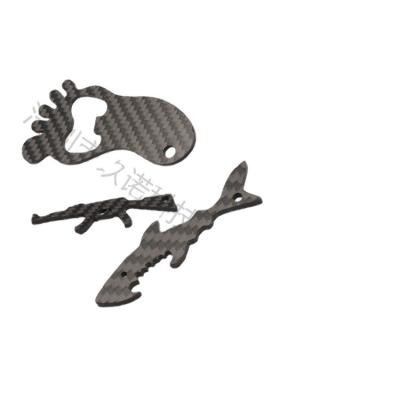 China Creative Abrasion-Resistant Carbon Fiber Products Bottle Opener Carbon Shark Bottle Opener Carbon Fiber Dish Processing for sale