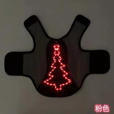 China Sustainable LED Dog Harness With Embroidery Light USB Rechargeable Glow Led Dog Cloth for sale