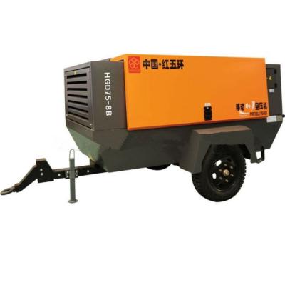 China China supplier good quality lubricated small electric motor portable screw air compressor with wheels for sale for sale