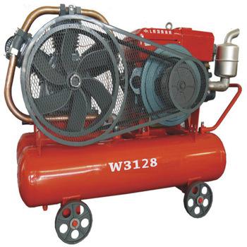 China 3.5m3/min 7bar W3128 diesel engine piston lubricated potable air compressor for jackhammer for sale