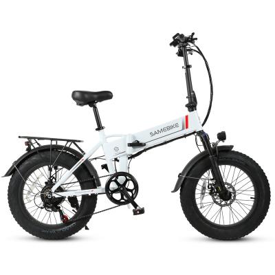 China 2022 Amazon Success Aluminum Alloy USA CA Current Ebike With Rear Shelf 20 Inch 48V 10Ah 500W Lithium Battery Folding Fat Tire Electric Bike for sale