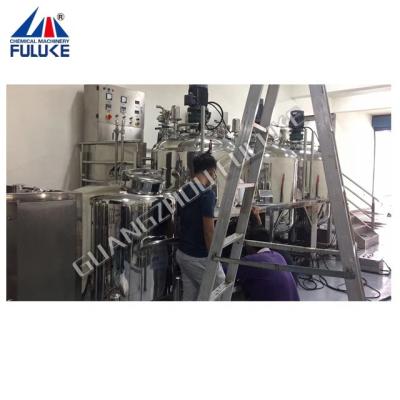 China Viscous Liquid Mixing Tank Vacuum Stirring Vessel High Speed ​​Syrup Mixing Tank And Industrial Food Blender And Jam Mixer for sale