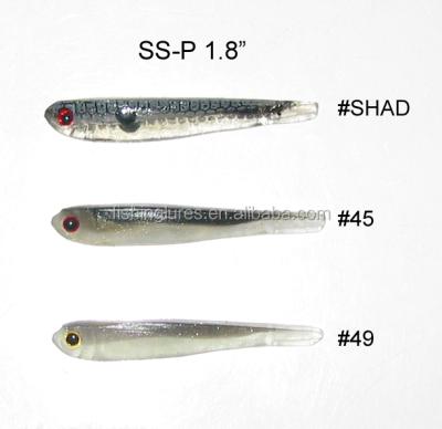 China BASF Hand Poured Soft Lure Fishing Lure , Soft Pin Tail Soft Plastic Bait Bait for sale