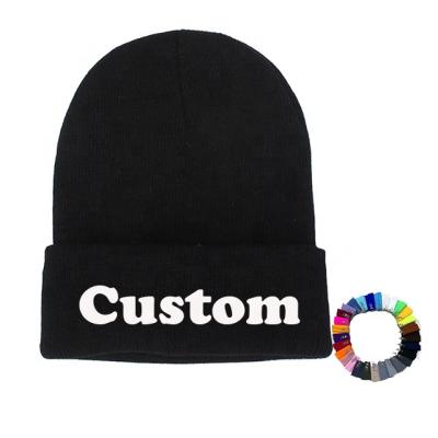 China Wholesale Custom JOINT JOINT Knitted Hats Embroidered Logo Warm Beanie Men's Winter Hat for sale