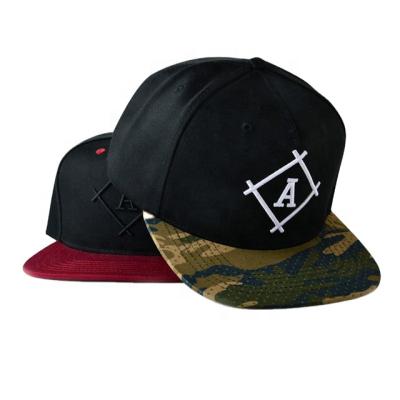 China Custom Logo 6 Panel Snapback Hat 3D Embroidery Flat Brim JOINT Hat for sale