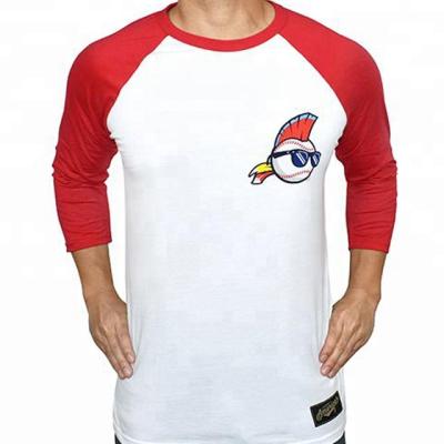 China The most popular anti-pilling Autumn Men's Clothing Custom Made Custom Long Sleeve Red White T-Shirt for sale