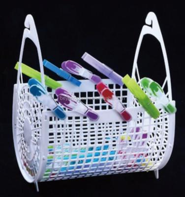 China Sustainable Plastic Folding Laundry Mesh Basket for sale