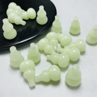 China Stone Glow For Bracelets Wholesale Fashion Glow In The Dark Calabash Gourd Stone Pendant For Jewelry Making for sale