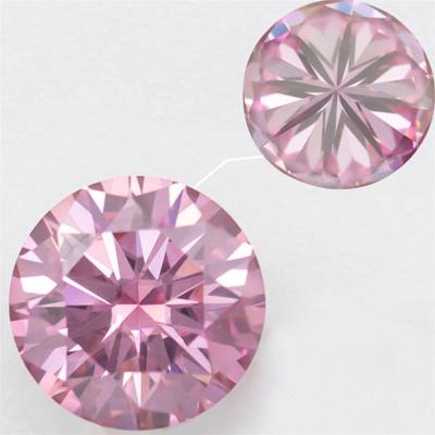 China DIY Jewelry Making Excellent Round Cut Pink Loose Moissanite Stone Loose Pink Moissanite Gemstone With Certificate for sale