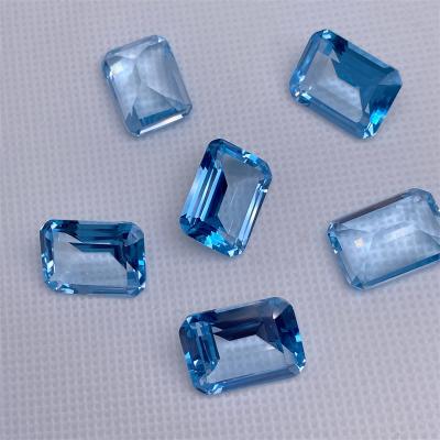 China Jewelry Making Sky Blue 13*18 Topaz Rectangle Cut Topaz Loose Topaz Stone Beads Blue For Jewelry Making for sale