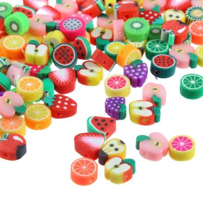 China DIY Mix Design Fruit Polymer Clay Beads For Jewelry Making Handmade Wholesale Bracelet Spacer Beads Diy Accessories for sale