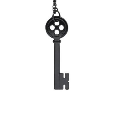 China Custom Made Black Key Necklace Accessories Factory Supply Fashion Costume Other Pendant Key Necklace for sale