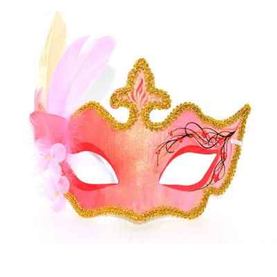 China Hand Made Drawing Venetian Party Mask Paper Tradition Party Masquerade Half-Face Halloween Cosplay Venetian Party for sale