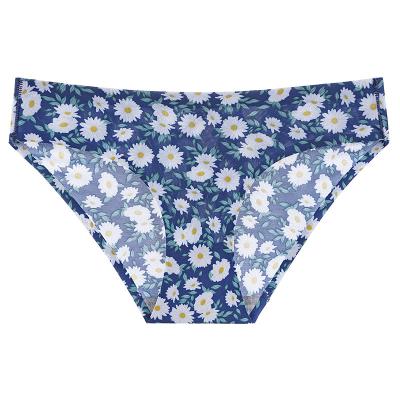 China High Quality Printed Ice Silk Quick Drying Breathable Triangle Shaped Women Sexy Underwear for sale