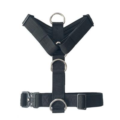 China Padded Heavy Duty Tactical Soft Neoprene Padded TRI Anti Pull Dog Harness for sale