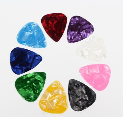 China GUITAR Middle 0.71mm Thick Mix Color Celluloid Guitar Picks For Bass Electric Acoustic Guitars 100PCS/BAG for sale