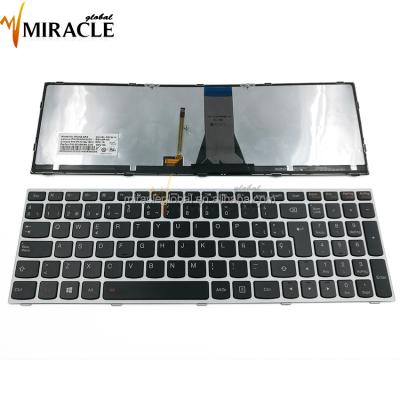 China Durable Laptop Internal Keyboard For Lenovo G50-70 Backlit With Sliver Frame PS Keyboard for sale