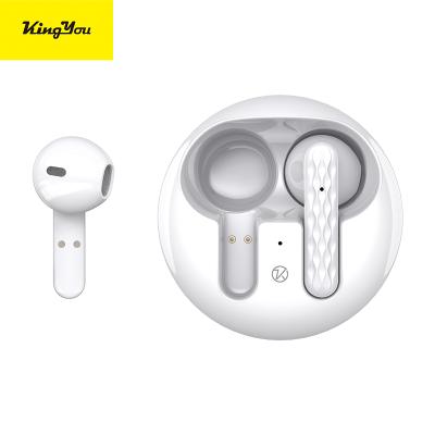 China Kingyou BT Earphones TWS Dual Horn Fingerprint Touch HD Stereo Wireless Headphones Noise Cancel Gaming Headset for sale