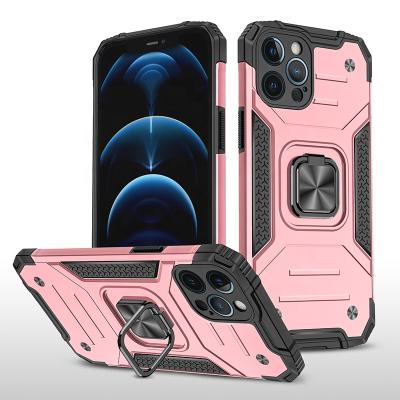 China Luxury Newest Anti-drop back mobile accessories cover cell phone bags for iphone 12 kickstand cell phone case for iphone 11 for sale