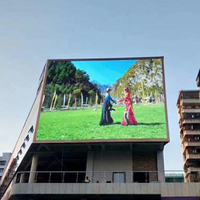 China Outdoor Giant LED Screen AD Brightness 7500nits P10 LED Display High Advertising Screens Fixed Installation For Community Service zu verkaufen