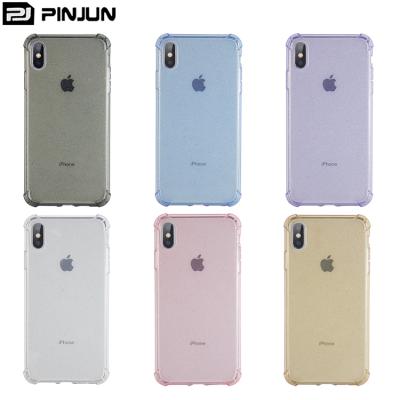 China Accessories Mobile Anti-fall Anti-drop Glitter Shockproof Powder TPU Clear Transparent Soft Case For iPhone 13 12 11 xs Max Crystal Cove for sale