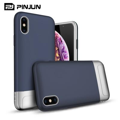 China Phone back cover dual color frosted hard PC tpu hybrid slim 2 in 1 shockproof armor phone case and accessories for iphone X back cover for sale