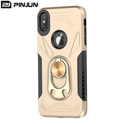 China iPhone XS Car Mount Back Cover Rugged Shockproof Maximum Magnetic Cases Kickstand Armor Case For Magnetic Mount 360 Super Robot Car for sale