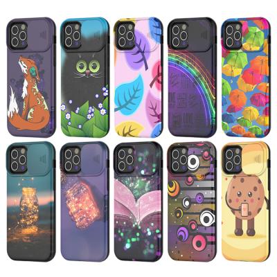 China Printing PC TPU Phone Case 2021 New Phone Case With Camera Pushing Window Printing PC TPU Phone Case For iPhone 12 pro pmax for sale