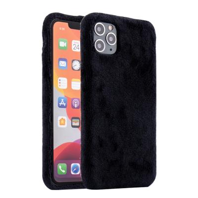 China Winter Shockproof Luxury Short Plush Fluffy Furry Phone Case For iPhone 11 12 13 pro X Max XR XS 7 8 plus Fundas for sale