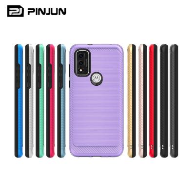 China Anti-fall Brush Shockproof Hard Slim Armor Hybrid Anti-skid Design Phone Cover Back Case For Motorola Moto G 2021 Pure for sale