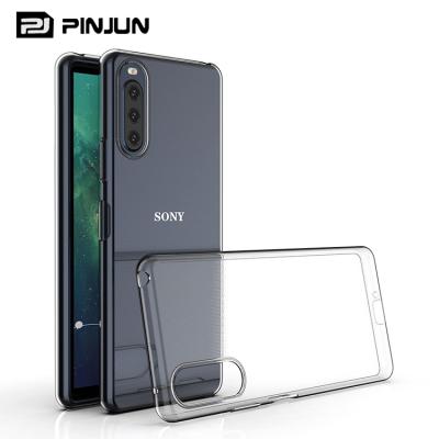 China Transparent Crystal Clear Ultra Thin Soft Rubber Anti-drop Light Weight TPU Back Cover Phone Case For Sony Xperia 1 5 10 III for sale