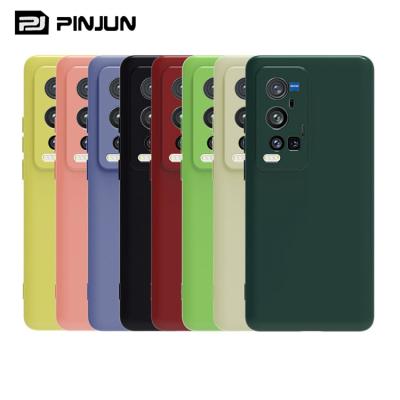 China Good Quality Soft Hot Selling Cell Phone Cover Shockproof Soft Liquid Silicone Phone Case For vivo X60 Pro+ for sale