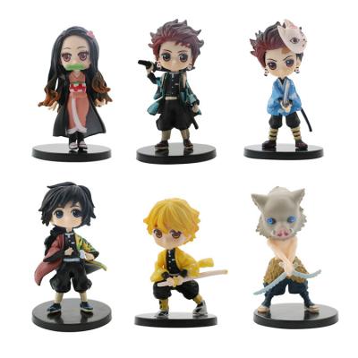 China Custom Japan Anime Figure Set Demon Slayer Anime Figure Kamado Nezuko Figure Kamado Tanjirou Anime Figure Japan Anime Figure for sale