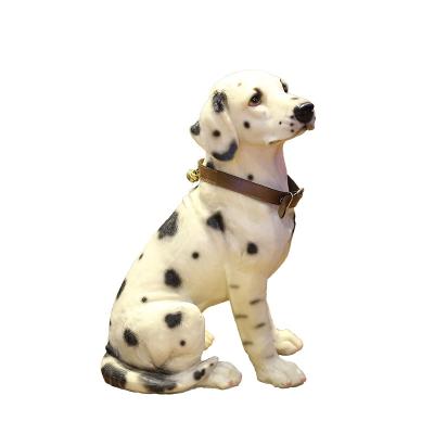 China Europe Resin Wholesale Creative Cute Dog Opens Gift Simulation Animal Dog Ornaments Garden Decorations Dog Figurines for sale