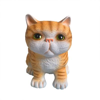 China Resin Mini Pet Cat Figure Model Home Decor Europe Toys Cheap Resin Lucky Cat Statue Figurines Set Cat Figure Craft Polyresin Sculpture for sale