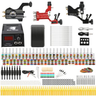 China Body Art Tattoo Kits Low Price Set For Body Tattoo Professional Tattoo Starter Machine Kit for sale