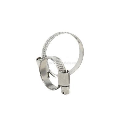 China Adjustable Stainless Steel 304 Stainless Steel Pipe Clamp Pipe Clamp Conduit Flange Ringed 8-12 10-16 12-20 16 - 25 20-32 25-40 30-45 mm for sale