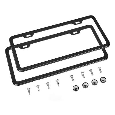 China Universal LPF-003 Matte Aluminum Alloy 2 Hole 12.2*6.3 inch Aluminum Alloy License Plate Frame for USA License Plate for sale