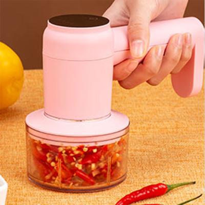 China Cordless Kitchen Mini Food Processor Handheld Silica Electronic Freeze Grlic Egg Beater Crusher for sale