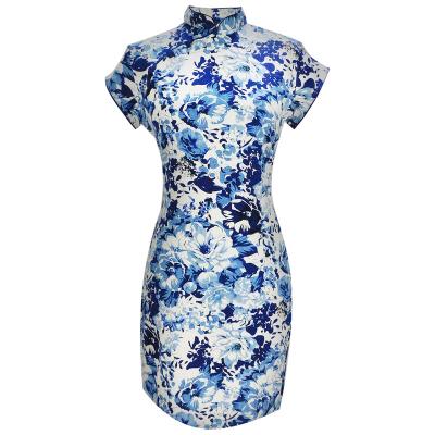 China Hot Sexy Chinese Traditional Modern Chinese Dress Qipao Short Cheongsam Costume DM1761S for sale