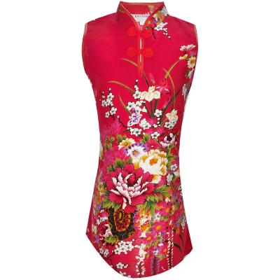 China Factory Price Traditional Chinese Cheongsam Qipao Dress For Kids D723C for sale