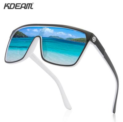 China New fashion big frame one piece with pattern shades men and women polarized sunglasses sun visor outer lenses for sale