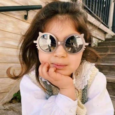 China Lovely 2021 New Lovely Cartoon Kitten Candy Color Children Shades Boys Girls UV400 Sunglasses for sale