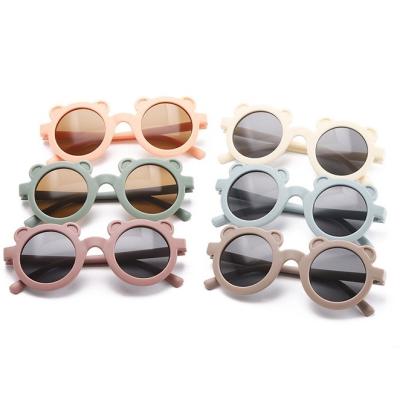 China New Baby Lovely 201 Bear Shaped Candy Color Children Shading Boys Girls UV400 Sunglasses for sale