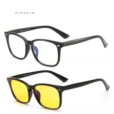 China Women Men Anti Ray Glasses Using Glasses Retro Classic Flat Square PC Full Blue Women Anti Ray Glasses for sale